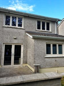 Newly installed PVC cream double glazed casement windows
