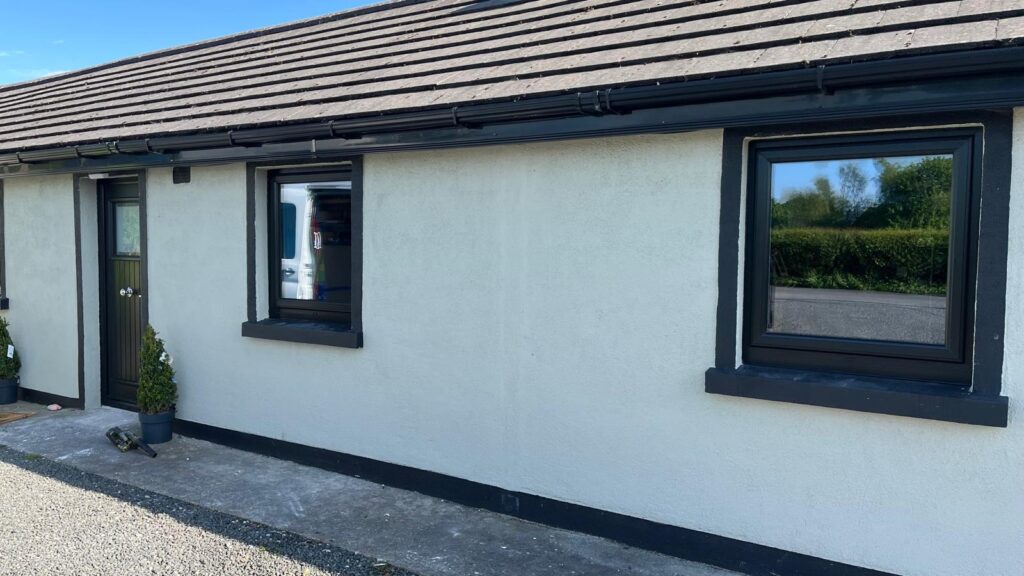 Freshly installed windows and front door – part of a doors and windows Dublin project.