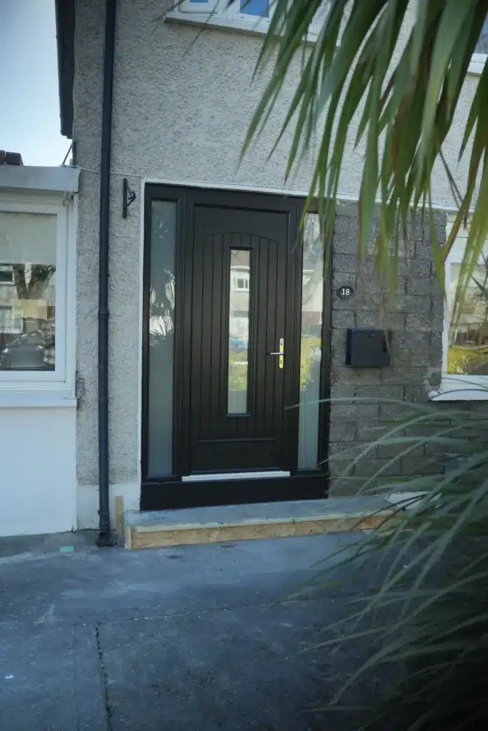 New black composite front door