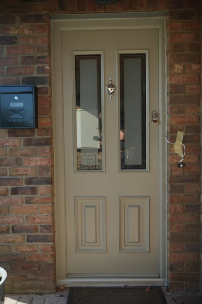 Newly installed front door in Graystones Wicklow