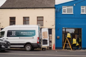 ongoing front door installation by ExpertWindows.ie team